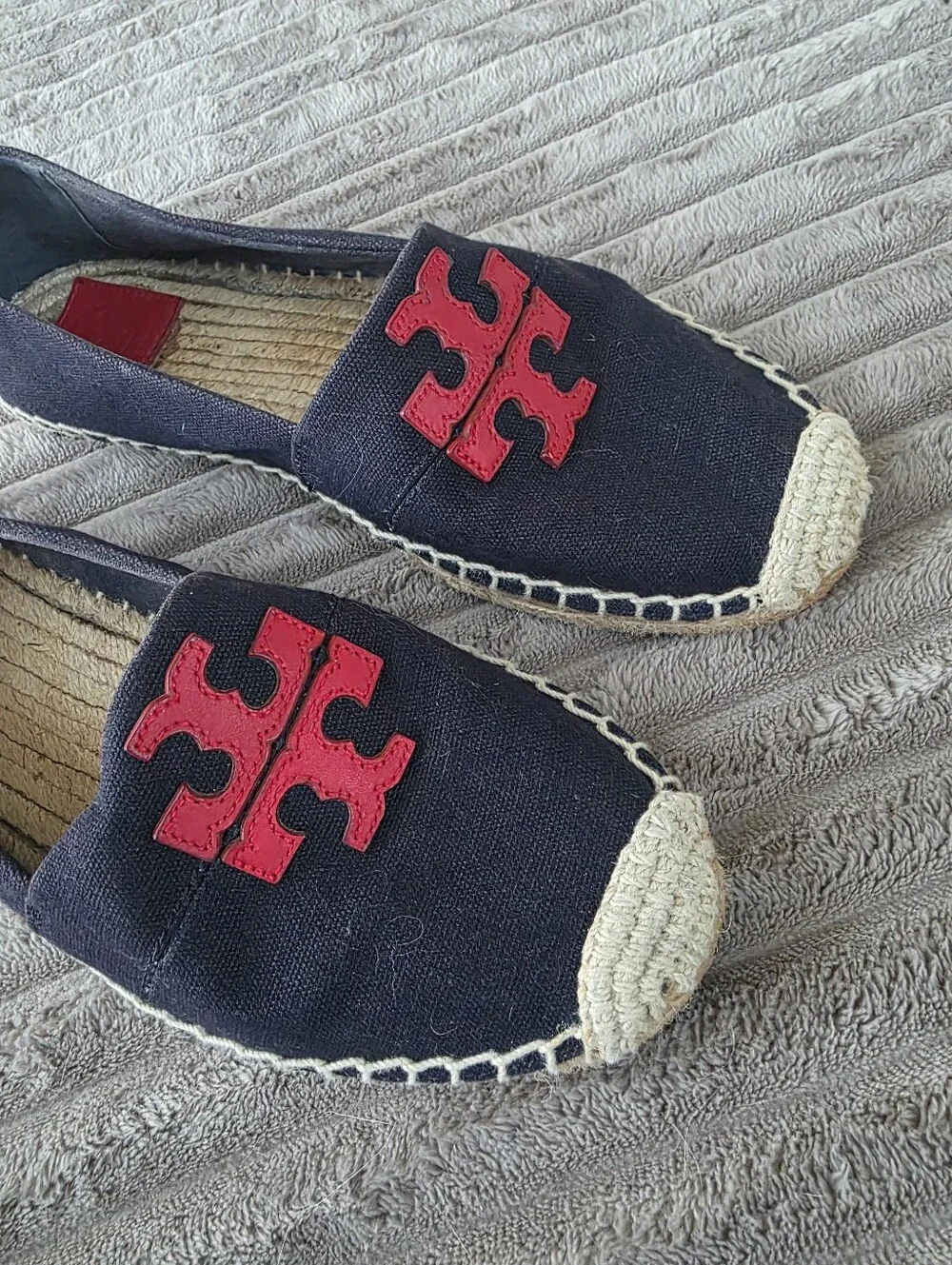 Tory Burch Weston Navy Espadrille Flats 8